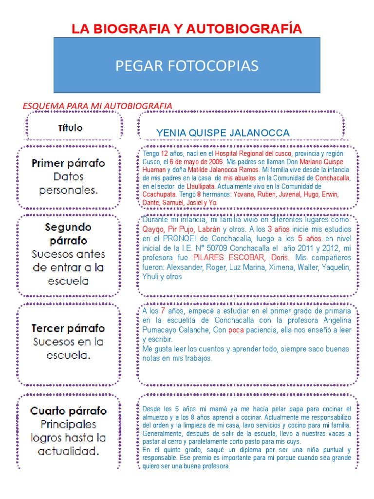 La Biografia y Autobiografía