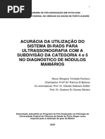 Acurácia Da Utilização Do Sistema Birads Para Ultrassonografia