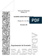 Algebra Aplicada A Economia