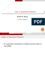 Introduction To Operations Research: Romell A. Ramos