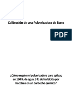 Calibración de Equipos Pulverizadores de Barra y Atomizadores 