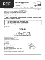 Prova.pb.Linguaportuguesa.1ano.tarde