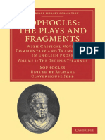 Richard Claverhouse Jebb (Editor) Sophocles - The Plays and Fragments, Volume 1 - With Critical Notes, Commentary and Translation in English Prose (Cambridge Library Collection - Classic PDF