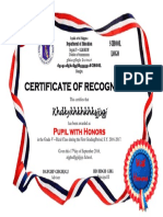 Certificate-Pupil With Honors