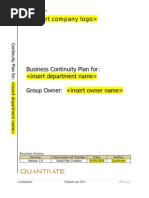 Download Free Business Continuity Plan Template by Andy Vanderhoff SN38561573 doc pdf