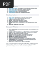 Creational Patterns: Abstract Factory Pattern Builder Pattern Factory Method Pattern Prototype Pattern Singleton Pattern