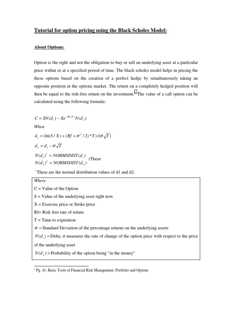 Black-Scholes Model for Put Options | PDF | Greeks (Finance) | Option ...