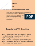 Selection and Hiring Process Learning Objectives After Completing This Chapter, You Should Be Able To