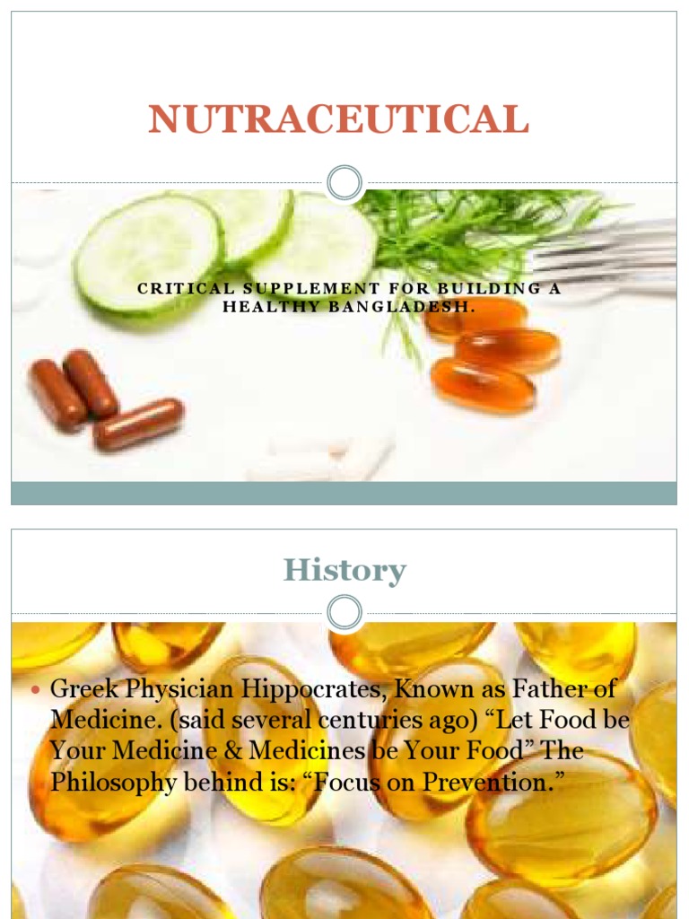 Nutraceutical Critical Supplement For Building A Healthy Bangladesh