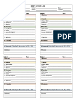 Daily Lesson Log Template