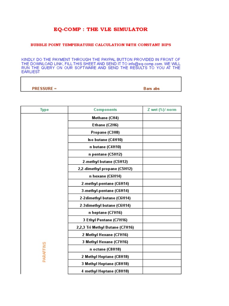VLE Simulator for Bubble Point Temp | PDF