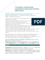 Microbiological Evaluation of Nosocomial Infections Using NNIS System