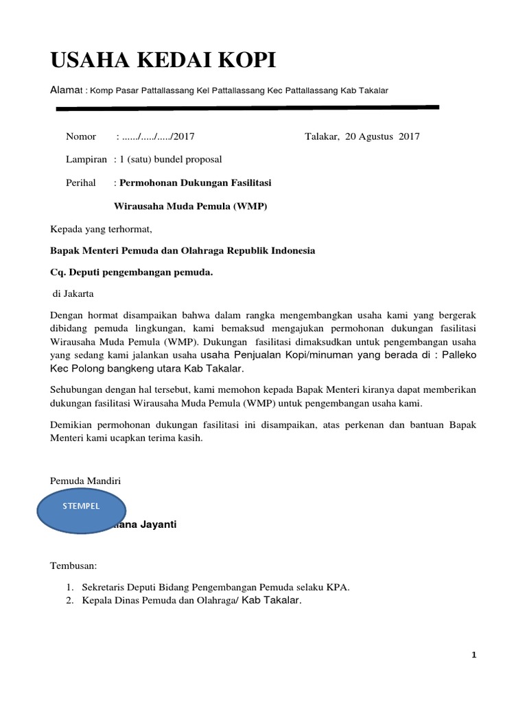 Contoh Proposal Wmp 2017