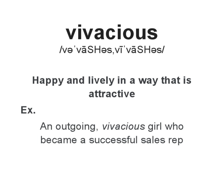 Vivacious | PDF | Language Arts & Discipline | Foreign Language Studies