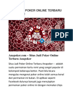 Situs Judi Poker Online Terbaru Anapoker