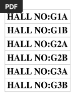 Hall No:G1A Hall No:G1B Hall No:G2A Hall No:G2B Hall No:G3A Hall No:G3B