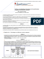 Arrêté Du 3 Mai 2007 Relatif Aux Caract... Des Bâtiments Existants. - Legifrance