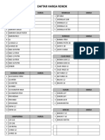 Daftar Harga Rokok