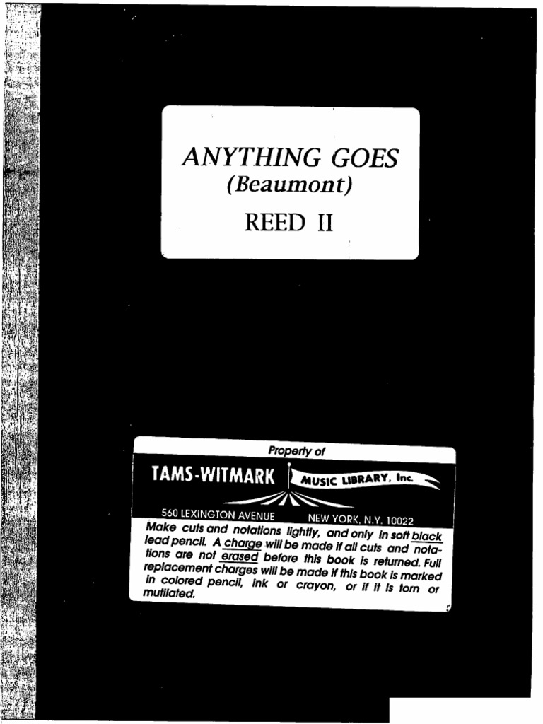 Reed II - Anything Goes | PDF