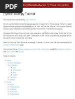 Python Numpy Tutorial