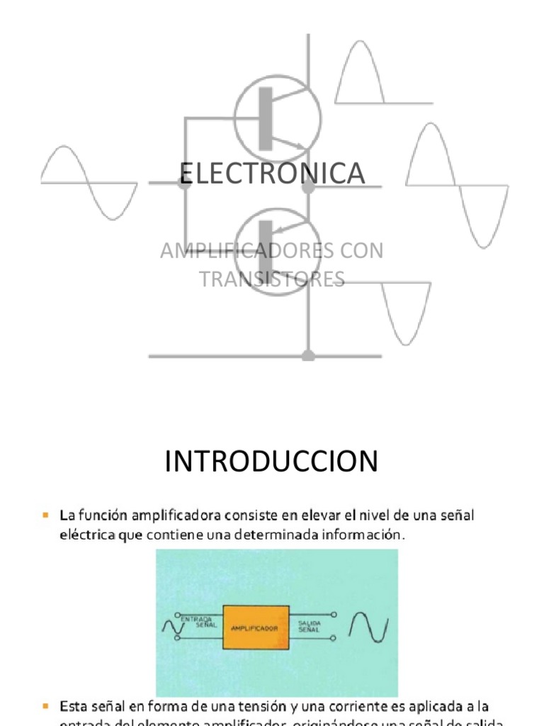 Amplificadores Con BJT PDF Transistor de unión bipolar Corriente
