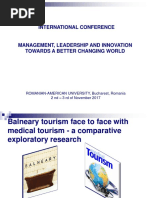 Medical Tourism Face To Face With Balneary Tourism