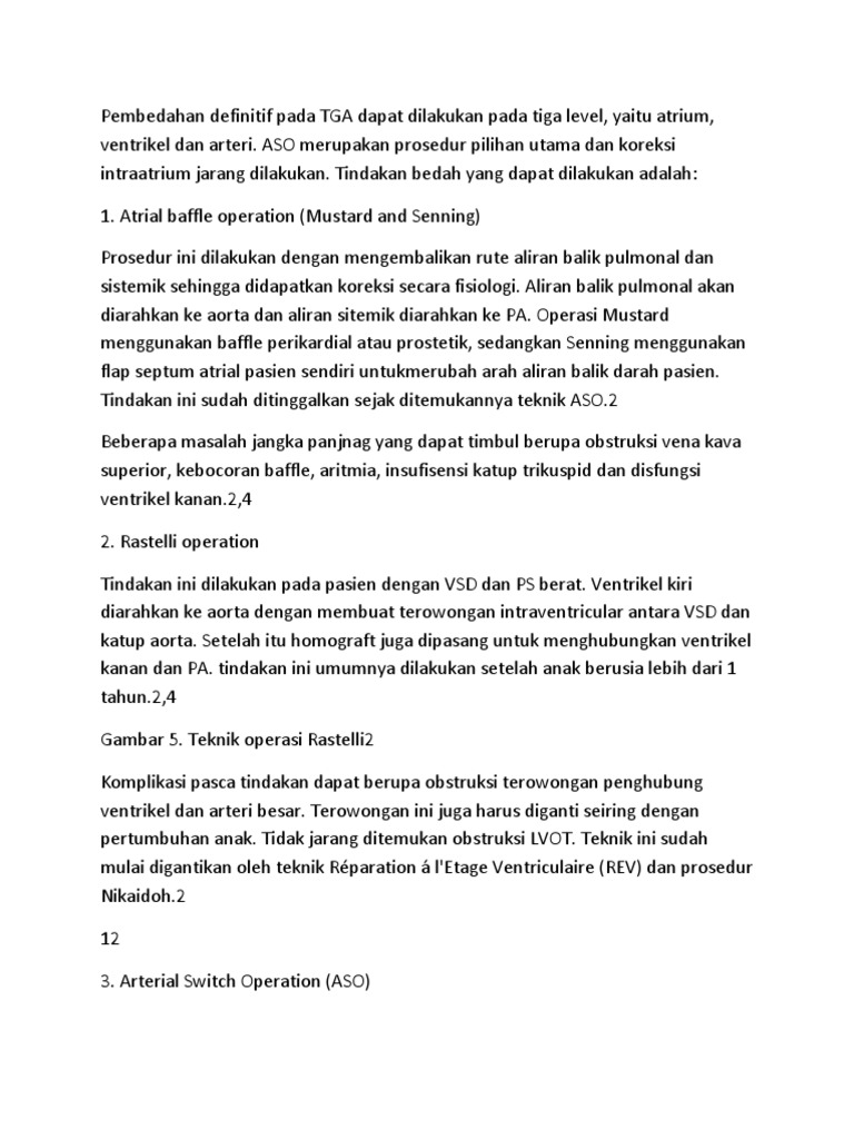 Tindakan Pembedahan untuk TGA | PDF