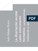 La Disertación Escolar Como Instrumento Formativo, Características, Realización y Valoración