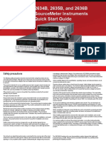 Models 2634B, 2635B, and 2636B System Sourcemeter Instruments Quick Start Guide