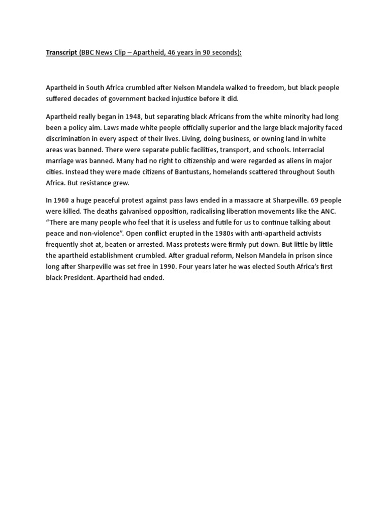 Apartheid examples in south africa image