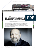 La Géographie, Sport de Combat d’Yves Lacoste - Culture _ Next