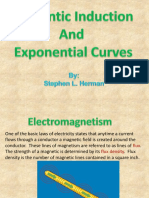 Magnetic Induction and Exponental Curves