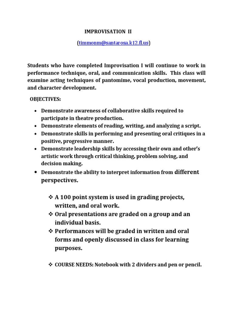 Improvisation II | PDF