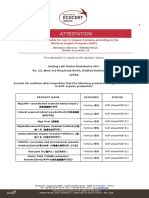 Attestation: For Inputs Suitable For Use in Organic Farming According To The National Organic Program (NOP)