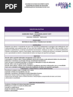 Plano- Disciplinas Eletivas - Sexualidade