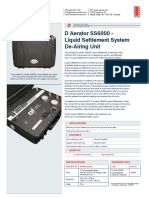 D Aerator SS6000 Liquid Settlement System de Airing Unit SSB0011B