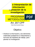 2a. Analisis Informacion Planeacion Investigacion