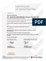 PT. SOCFIN INDONESIA, Bangun Bandar Mill: This Is To Certify That