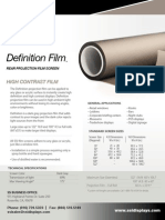 Definition Adhesive Rear Projection Surface