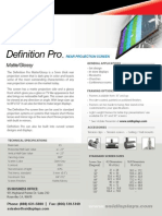 Definition Pro Matte Glossy Optical Rear Projection Surface