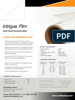 Intrigue Transparent Adhesive Rear Projection Film