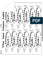 Multiply by 2 DINOSAUR PDF