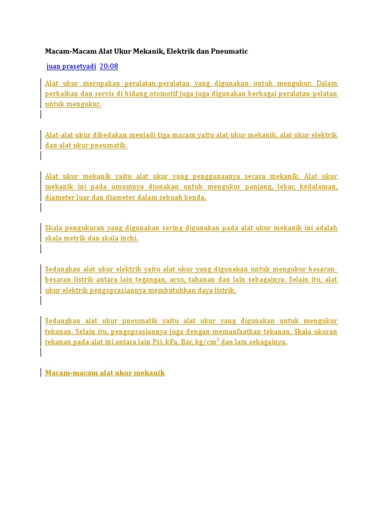 Alat Ukur Mekanik