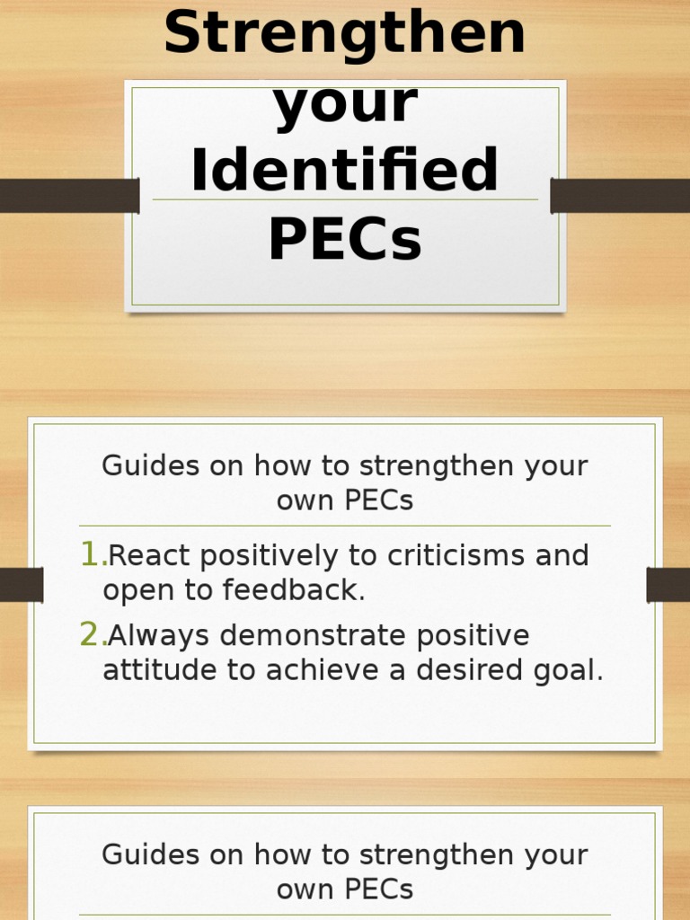 Strengthen Your Identified PECs PDF