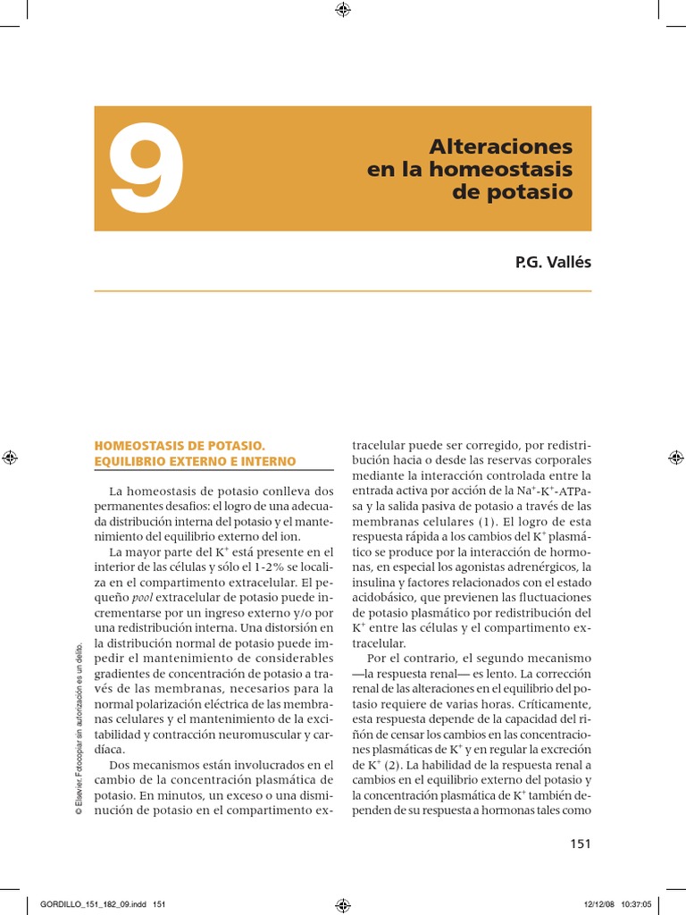 6.alteraciones en La Homeostasis Del Potasio PDF | PDF | Potasio ...