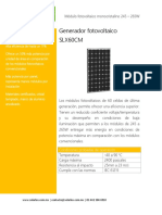 Módulo fotovoltaico monocristalino 245-265W de alta eficiencia