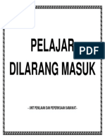 PELAJAR DILARANG MASUK