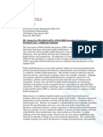 RE: Docket No. FDA-2010-N-0274 - FDA/CDRH Oversight of Laboratory Developed Tests - Additional Comments