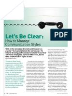 Let's Be Clear:: How To Manage Communication Styles