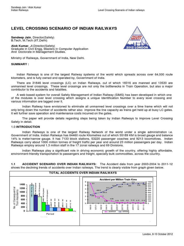 Indian Railways Level Crossing Safety | PDF | Rail Transport | Road